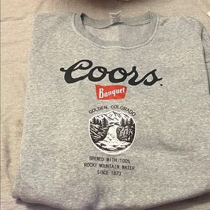 Coors Banquet Gray Graphic Sweatshirt
